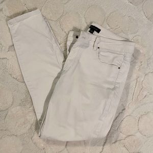 White midrise ann taylor jeans